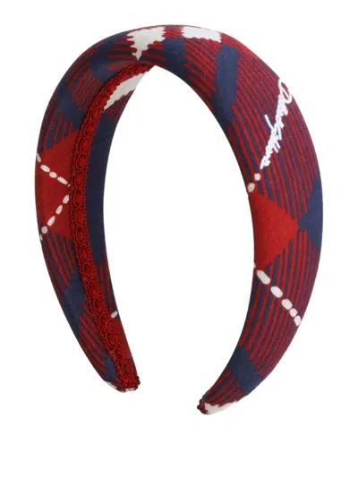 Dolce & Gabbana Kids' Tartan Plaid-pattern Headband In Multi