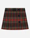 DOLCE & GABBANA TARTAN WOOL SKIRT