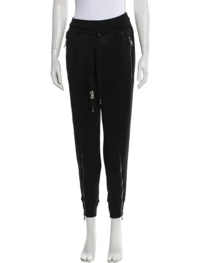 Pre-owned Dolce & Gabbana Tassel Accents Sweatpants In Black
