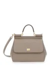 Dolce & Gabbana Taupe Sicily Large Satchel In Neutral