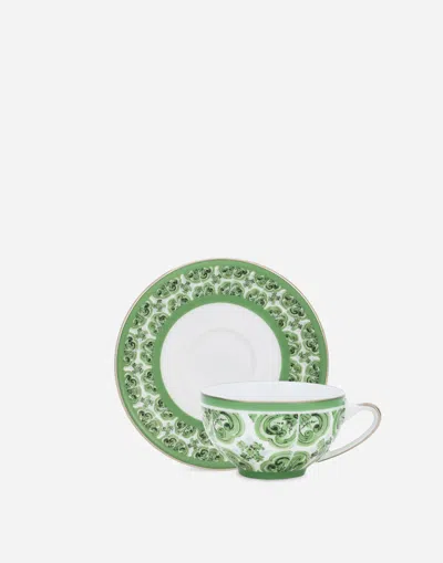 Dolce & Gabbana Porcelain Espresso Set In Multicolor