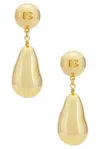 Dolce & Gabbana Teardrop Dangle Earrings In Gold