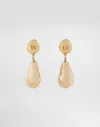 Dolce & Gabbana Teardrop Earrings With Dg Logo In ゴールド