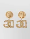 Dolce & Gabbana Teardrop Hammer Effect Clip Earrings With Pearls In Neutrals