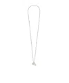 Dolce & Gabbana Dg Logo Teardrop Pendant Necklace In Metallic
