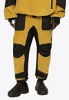 Dolce & Gabbana Tech And Shearling Track Pants In Yellow