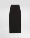 Dolce & Gabbana Technical Cady Calf-length Pencil Skirt In Black
