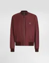 Dolce & Gabbana Technical Fabric Bomber Jacket With Tag In Bordeaux
