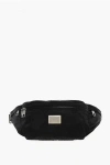 Dolce & Gabbana Technical Fabric Bum Bag With All-over Monogram And Silver-t