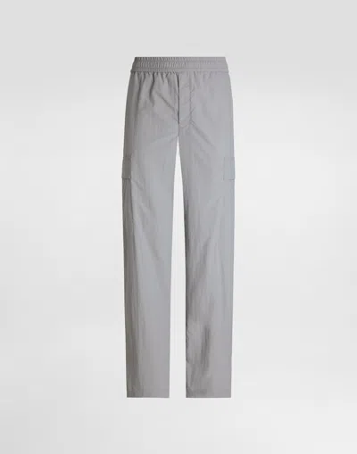 Dolce & Gabbana Technical Fabric Cargo Pants In Grey