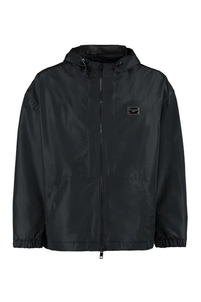 DOLCE & GABBANA DOLCE & GABBANA TECHNICAL FABRIC HOODED JACKET