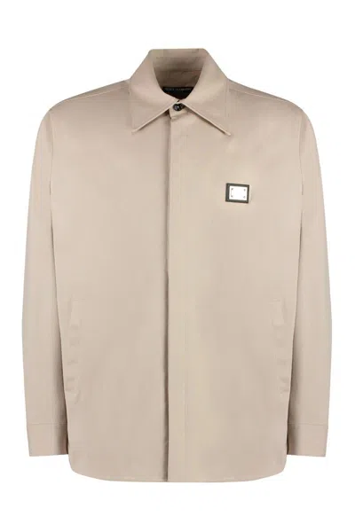 DOLCE & GABBANA DOLCE & GABBANA TECHNICAL FABRIC OVERSHIRT