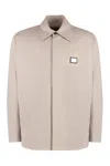 Dolce & Gabbana Collared Technical Fabric Overshirt With Front Pockets