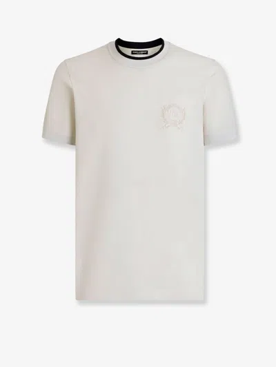 Dolce & Gabbana Technical Fabric T-shirt With Front Embroidery In Animal Print