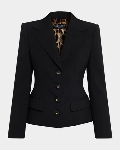 Dolce & Gabbana Technical Gabardine Dolce Jacket In Black