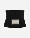 Dolce & Gabbana Technical Jersey Corset Belt In Black