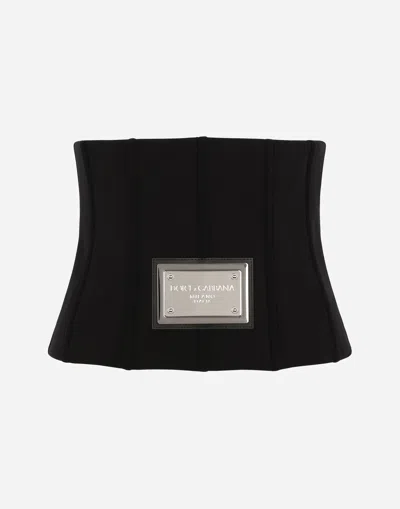 DOLCE & GABBANA TECHNICAL JERSEY CORSET BELT WITH DG TAG