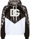 Dolce & Gabbana Technical Jersey Dg Patch Hoodie In Black