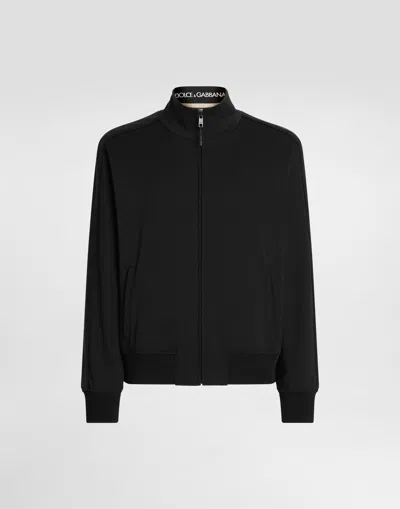 Dolce & Gabbana Technical Jersey Sweatshirt In Black