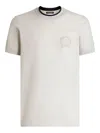 Dolce & Gabbana White Technical Piqué Cotton Tshirt With Embroidery In White