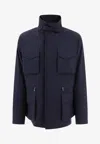 Dolce & Gabbana Technical Fabric Safari Jacket In Blue