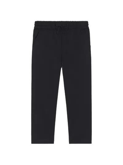 Dolce & Gabbana Kids' Techno Gabardine Trousers In Blue