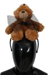 Dolce & Gabbana Teddy Bear Gold Crystal  Crown Tiara Diadem Hair Band In Multi
