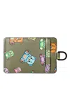 Dolce & Gabbana Army Green Teddy Bear Leather Women Card Holder Wallet In Green