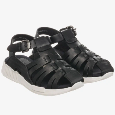 Dolce & Gabbana Teen Boys Black Sandals