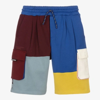 Dolce & Gabbana Teen Boys Colour Block Shorts In Blue