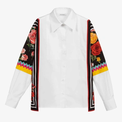 Dolce & Gabbana Teen Girls White Cotton Shirt