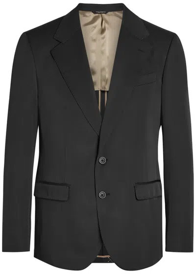 Dolce & Gabbana Tela Lana Stretch-wool Blazer In Black
