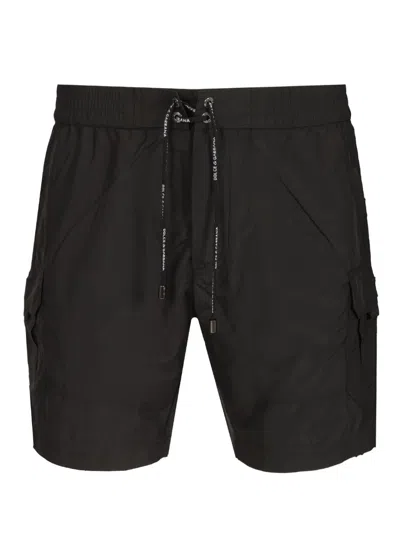 Dolce & Gabbana Tela Pl Ricicl. Tinta Unita In Black