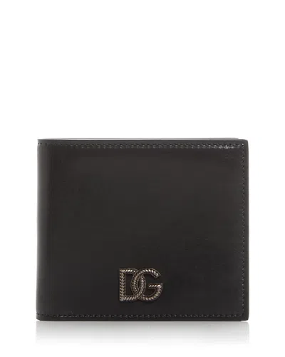Dolce & Gabbana Tempesta Leather Bifold Wallet In Black