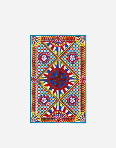 Dolce & Gabbana Terry Cotton Bath Mat In Multicolor