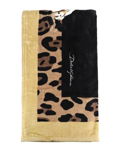 Dolce & Gabbana Terry Cotton Beach Towel In Multi