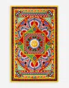 Dolce & Gabbana Terry Cotton Beach Towel In Multicolor