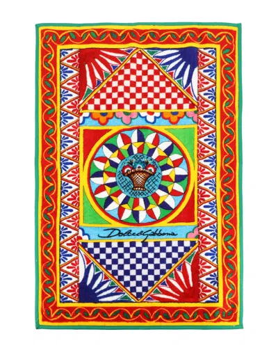 Dolce & Gabbana Terry Cotton Guest Towel In Multi