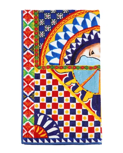 Dolce & Gabbana Terry Cotton Hand Towel In Multi