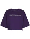 Dolce & Gabbana Text-print Cotton T-shirt In Violett