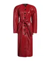 Dolce & Gabbana Textured Belted Coat In Red