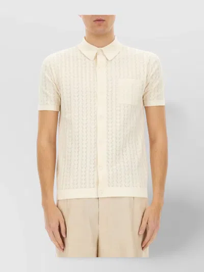 DOLCE & GABBANA TEXTURED COTTON KNIT SHIRT