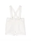Dolce & Gabbana Textured Detachable-strap Dungaree Shorts In White