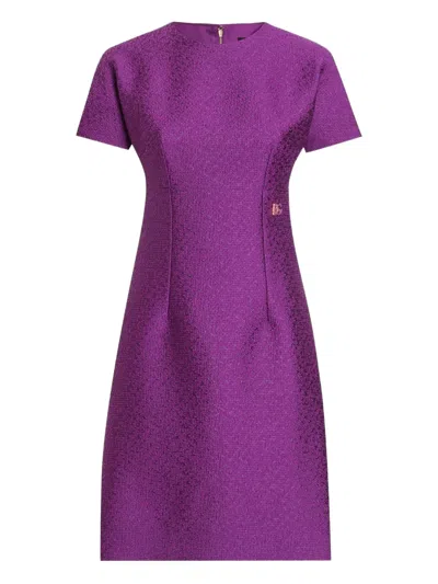 Dolce & Gabbana Textured Dress In Purple
