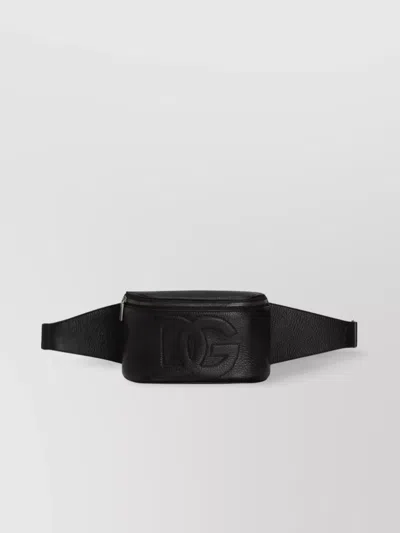Dolce & Gabbana Textured Finish Belt Bag With Adjustable Shoulder Strap