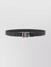 Dolce & Gabbana Textured Leather Belt Featuring Loop In Black