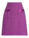 Dolce & Gabbana Textured Mini Skirt In Purple