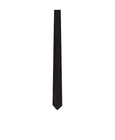Dolce & Gabbana Textured Silk Tie In Black