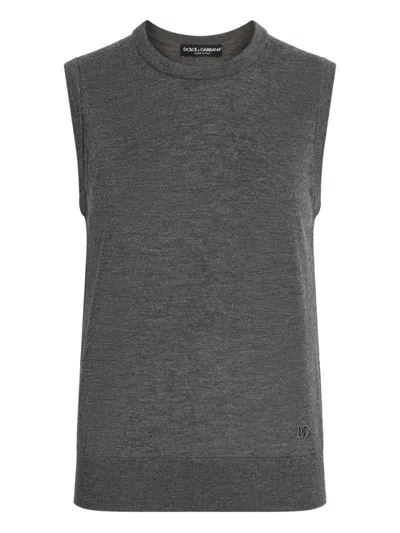 DOLCE & GABBANA DOLCE & GABBANA TEXTURED SLEEVELESS TOP