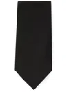 Dolce & Gabbana Woven Silk Tie In Black